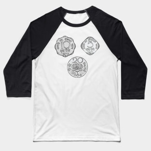 Indian Rupee 5 10 and 20 paisa Retro Vintage Baseball T-Shirt